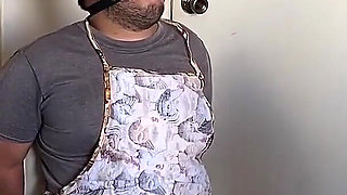 Humiliating Femdom Gag Punishment for Chubby Slave Boyfriend