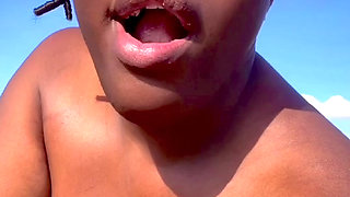 MATURE EBONY COUGAR MAKING FETISH CONTENT OUTSIDE PT 3