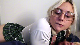 School girl gives JOI