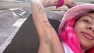 Sweaty Armpit Fetish POV Spitting on My Sweaty Armpits Boobs
