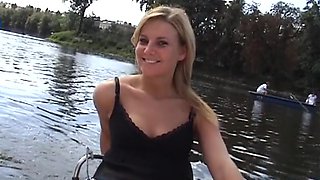Kathy Sweet in pick up sex video with a couple on a boat