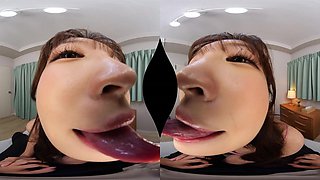 Tempting Japanese coquette exciting VR clip