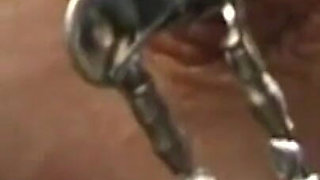 Busty Mature Brunette Chained and Fingered Outdoors