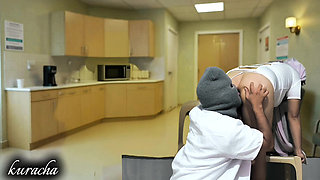 Asian Hijab Muslim sexy nurse seduce foreign doctor dick doctor eats my pussy