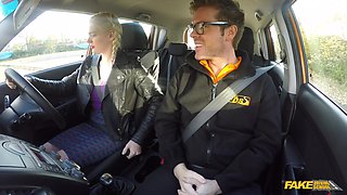 Ryan Ryder's first time driving: student spies, masturbation, doggy, and handjob with instructors