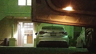 Thick BBW Wife in Lingerie in Public Hotel Parking Lot! Badblondiemonroe