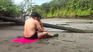 I Have a Beach Encounter with a Big-Dicked Stranger