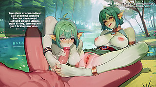 Big Ass 18yo Monster Girls Get Huge Anal Gapes After Some Ass Fucking Threesome with Creampie - Harem Vs Zombies (steam Game)