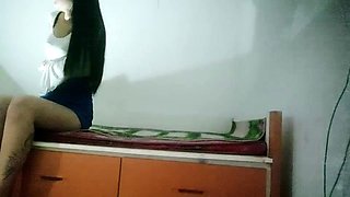 Small titted teen amateur rides dong and she loves it