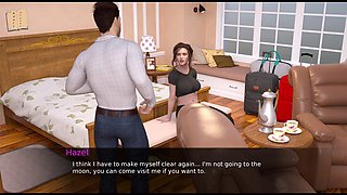 Steamy adult visual novel featuring a hot brunette with big tits and a big ass