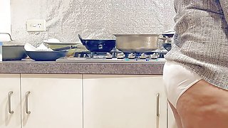 The Erotic Affair Between a Sexy Mother-in-Law and Her Son-in-Law in the Kitchen