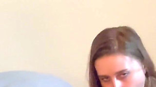 Sexy Blonde Gets Cusght Sucking Giant Cock - Laney Grey