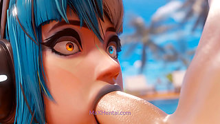 Hard Threesome Sex on the Nude Beach with PSY x LUNA (3D Animation) 2026