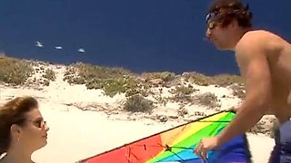 Beach fuck DP 4sum: Doggy, Threesome  Vintage Porn