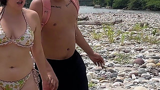 I Have Outdoor Sex with My Boyfriend After We Get Stranded on a Deserted Island and He Gives Me All His Juicy Milk in My Pussy.