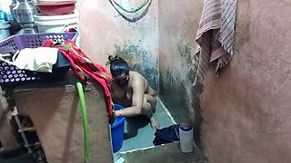 Husband and Wife Bathroom Fuck - Hardcore Indian Homemade Sex