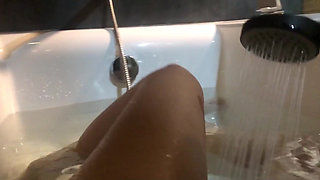 Asian Feet and Pussy in a Bathroom