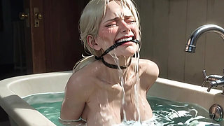 90 Year Old Granny Bathtub Bondage - Horny & Begging to Be Filled