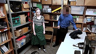 Pale emo teen shoplifter punish fucked by a LP officer
