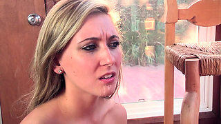 Young blondie prefers to be banged by teacher instead of studying