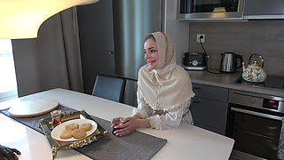 Hijabi Wife Cheating with Her Husband's BBC Friend