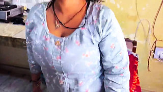 Aunty Was Working in the Kitchen When Her Step Brother Suddenly Arrived, Saw Her and Couldn't Control Himself  He Started