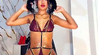 Stacked brunette goes solo toys and masturbation