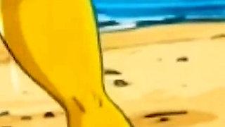 Beach Bitch 2: Pussy Full of Cum. Cartoon Simpsons Parody.