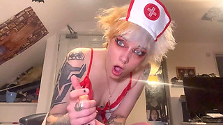 Sexy Goth Nurse Gives You Final Suck and Fuck Before Penectomy