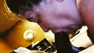 A college Teacher Sucking My Dick & Swallowing the Whole Load