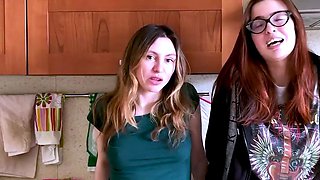 Two inexperienced dark haired stunners love spicy spanking