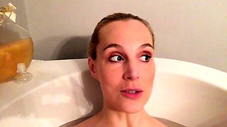 Small Tit Blonde Is Fucked In The Shower