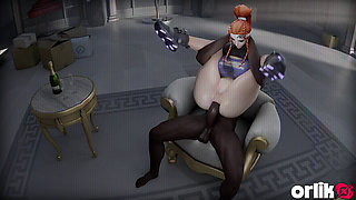 Brigitte's First Date Gone Wrong - Big Black Dick Anal & Creampie Overwatch 3D Animation