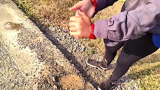 Indian Aunty Outdoor Sex - Priya Caught and Fucked Hardcore