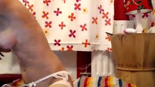 Bondage fetish solo toying hussy