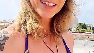 Solo masturbation of a beautiful amateur blonde