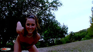 Moana Mendez: Sexy Hot Teen in the Forest Spreading Her Pussy