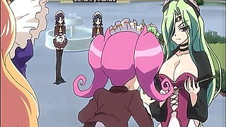 Blondes and brunettes in a steamy hentai orgy
