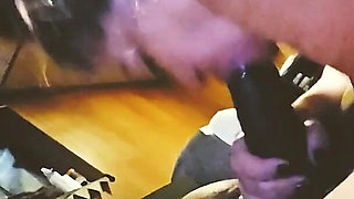 A college Teacher Sucking My Dick & Swallowing the Whole Load