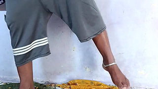 My young stepsister is in the room with her big boobs pressed in her pussy and is desperate to fuck her ass