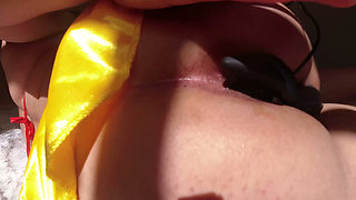 Beautiful girl takes the stress off with a double penetration her cameraman just watches and gets wet
