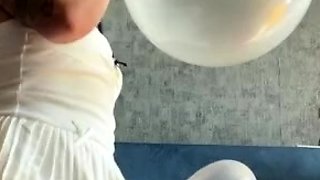 Busty brunette solo masturbation