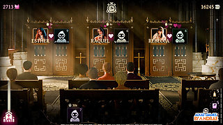 Stepsisters in Sin Gameplay Part 19 - Helga Caught Fingering in Front of the Altar