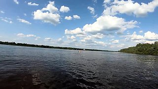 Big-Ass Blonde's Naked Walk on a Paddleboard