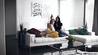 UNSPOILED TABOO Step Mummy's Sharing Son-in-law's Young Man sausage - Krissy Lynn And Reagan Foxx