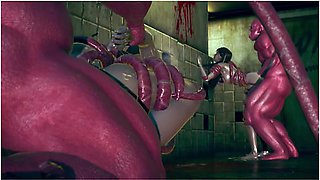 Claire Redfield, Jill Valentine And Car Toon - Beautiful Women Fucked In Public Toilets By Slippery Orcs