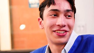 College twinks anal train after grad