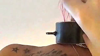 Redhead Sex Slave Used in Leather Shackles