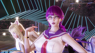 [mmd] Secret Number - Who Dis Sexy Stripteas League of Legends Uncensored Hentai