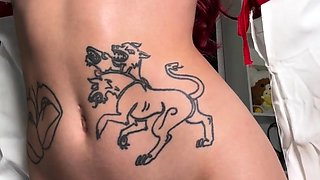 Amateur brunette Michelle with small tit